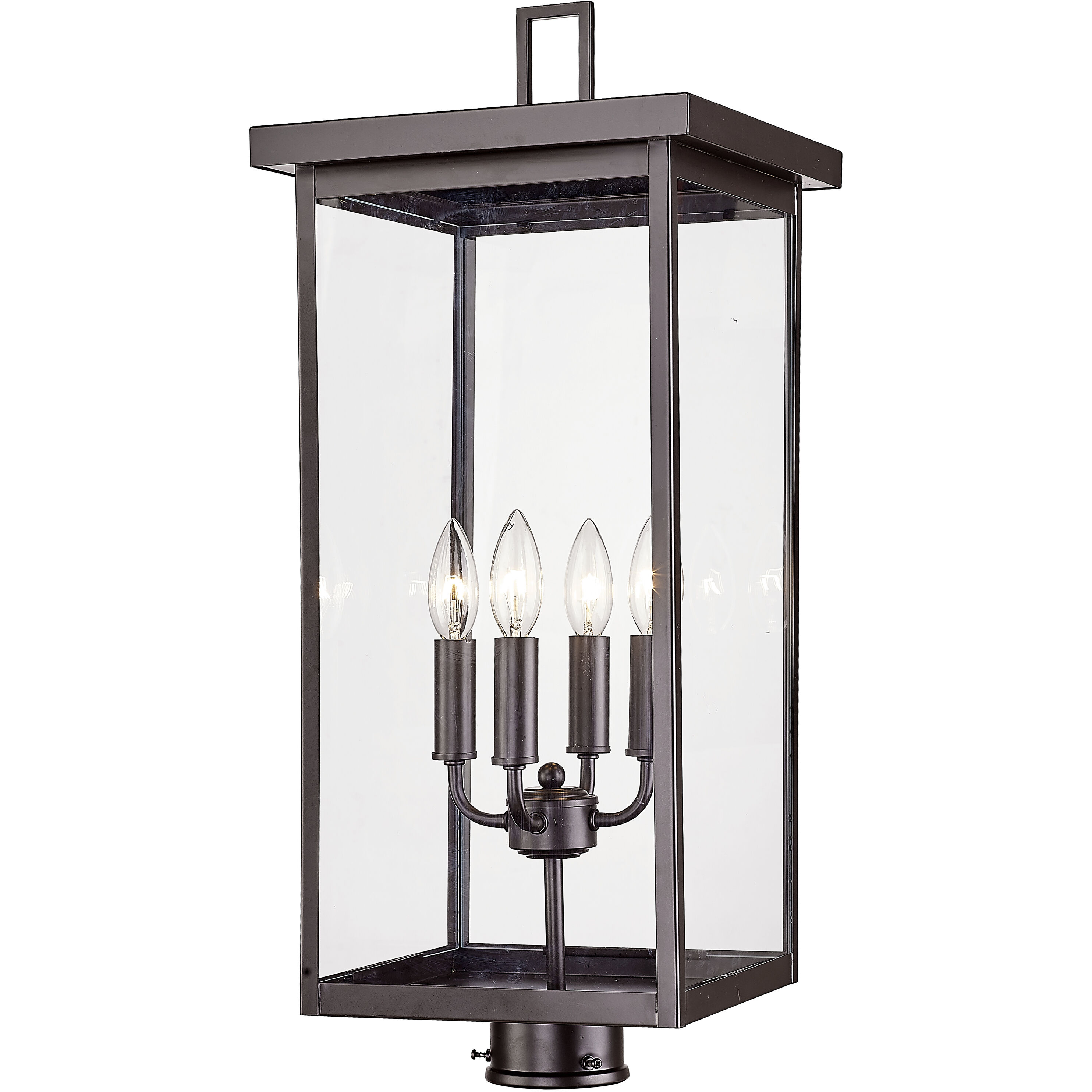 Barkeley 4 Light 26.25 inch Powder Coated Bronze Outdoor Post Lantern